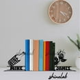 thumbnail image 2 of Shinelab Rose Wine Metal Bookends, Bar Decor Bookshelf, Wines Gift 13024, 2 of 5