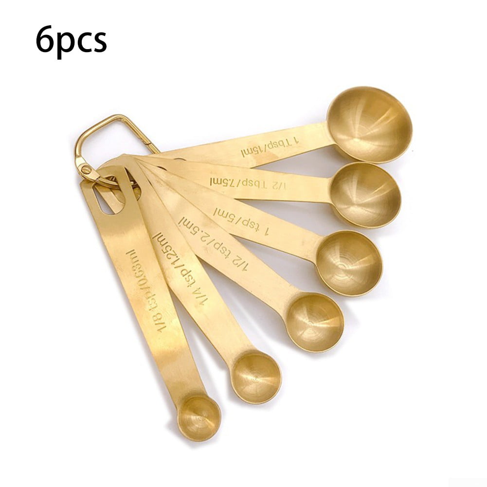 6pcs/set Stainless Steel Measuring Spoon Baking Cups Spoons Kitchen Cooking Tool 