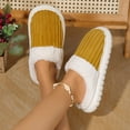 thumbnail image 7 of Wovix Women's on Fuzzy Slippers Memory Foam Cushionin House Slippers Outdoor Indoor Thermal Plush Bedroom Shoes Scuff with Fluffy Collar Lining, 7 of 7