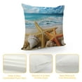 thumbnail image 4 of COMIO  Nautical Coastal Decor Pillow Covers Starfish/Seashell/Sand/Conch/Beach House Decorative Cushion Covers  Sea Theme Home Decorative Pillowcases, 4 of 5