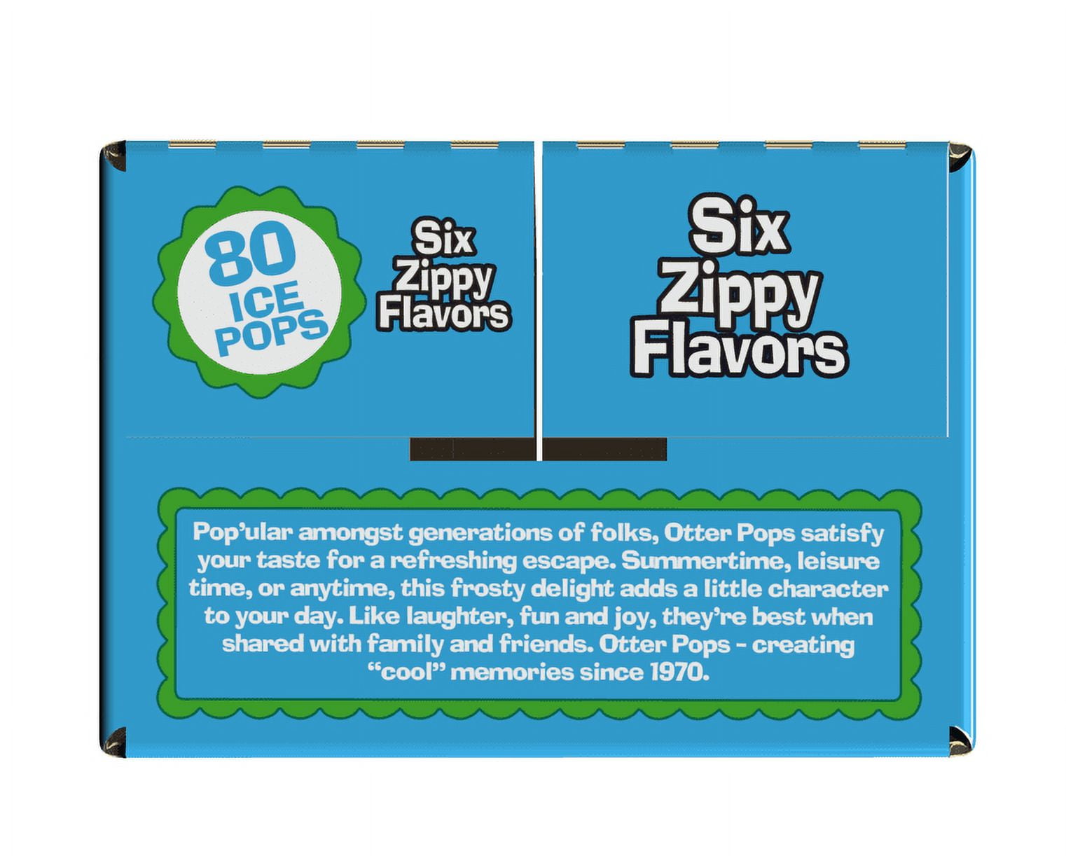 Otter Pops Original Assorted Fruit Ice Pops, Gluten Free Frozen Snack, 1.5 oz, 80 Count