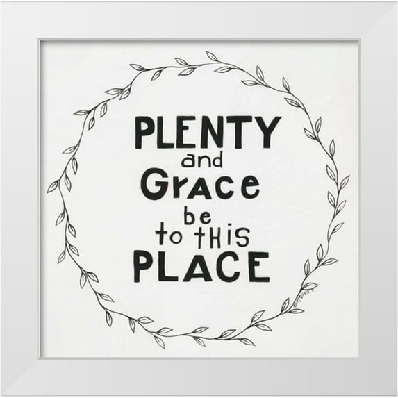 Shamp, Cindy 26x26 White Modern Wood Framed Museum Art Print Titled - Plenty