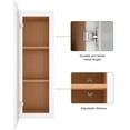 thumbnail image 2 of Plywood 30" H Shaker Single Door Kitchen Wall Cabinet in Crisp White (12"/15"/18" Widths), 2 of 6