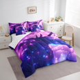 thumbnail image 3 of Feelyou Unicorn Print Bedding Comforter Set 7-Piece, Mystic Starry Sky King Bedding Sets, Dreamy Animal Bed Sheets, Microfiber Bedroom Decor, 3 of 7
