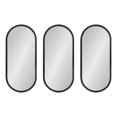 thumbnail image 2 of Kate and Laurel Caskill Modern Wall Mirror Set, Set of 3, 10 x 22, Black, Decorative Mirror Wall Decor Collection with Minimal Frame and Capsule Oval Shape, 2 of 8