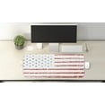 thumbnail image 2 of American Computer Mouse Pad, Vector Grunge Texture Flag of United States of America Illustration, Rectangle Non-Slip Rubber Mousepad Large, 31" x 12", White Blue and Vermilion, by Ambesonne, 2 of 2