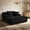 Black, variant on Shaiailed 50"W Gray Chaise Lounge Chair Indoor,Oversized Chaise Lounge Chair with a Large Cushion and 2 Throw Pillows,Boneless Reading Chairs for Living Room,No Assembly Required