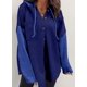 thumbnail image 2 of Sudadera SHEWIN Oversized para mujer, holgada, con capucha, azul marino, 2 of 4