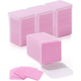 thumbnail image 1 of Toallitas para uñas sin pelusa, 800 PCS Almohadillas de limpieza de uñas de tela no tejida Extensiones de pestañas rosadas Toallitas de limpieza de pegamento Suministros para salón de uñas 800 PCS 5, 1 of 4