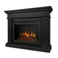 thumbnail image 3 of Bowery Hill Wood Black Electric Fireplace Rectangular Supplemental Heat 43.25"H x 55.5"W x 15.5"D, 3 of 10