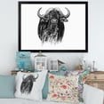 thumbnail image 3 of Designart 'Black and White Portrait Of Buffalo IV' Farmhouse Framed Art Print, 3 of 4