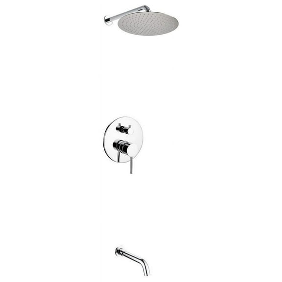 Kube Bath Aqua Rondo Diverter Tub and Shower Faucet with Valve