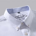 thumbnail image 7 of UVEASISHA Slim Fit Dress Shirts for Men Business Casual Office Shirt Cotton Long Sleeve Collared Shirts Solid Color Stylish Wedding Party Shirt White L, 7 of 7