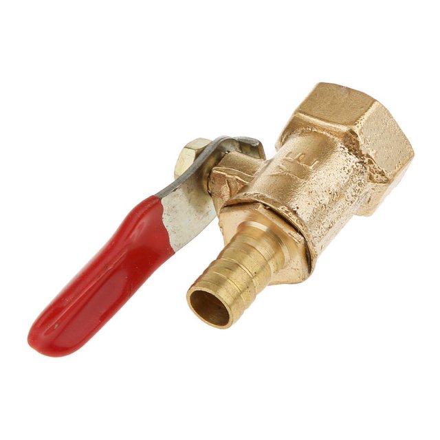 mmirethe Various Type Ball Valve Threaded Brass Ball Valve 16mm 8mm Red 1Set