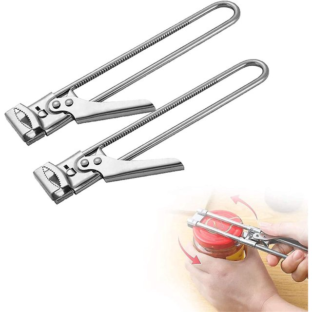 Master Opener Abrebotellas y tarros ajustables, abridor de latas de acero inoxidable multifuncional ajustable, pinza para tapa de tarro, abridor de botellas manual para cocina
