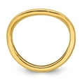 thumbnail image 2 of Sterling Silver Stackable Expressions Polished Gold-plate Wave Ring - Size 7, 2 of 3