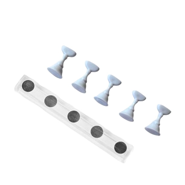 Soidarity 6 piezas de soportes para práctica de uñas, juego de soportes para puntas de uñas, exhibición de uñas para entrenamiento, Base de cristal, Juegos de manicura Blanco Soidarity CE013602-01B