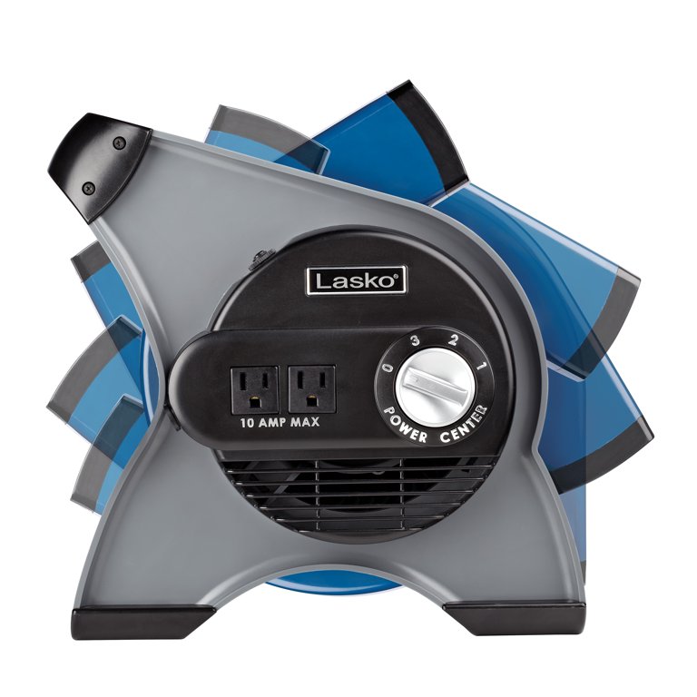 Lasko 3-Speed Blower Fan Multi-Purpose Pivoting Utility Floor Fan with  Outlets, U12100 - Walmart.com