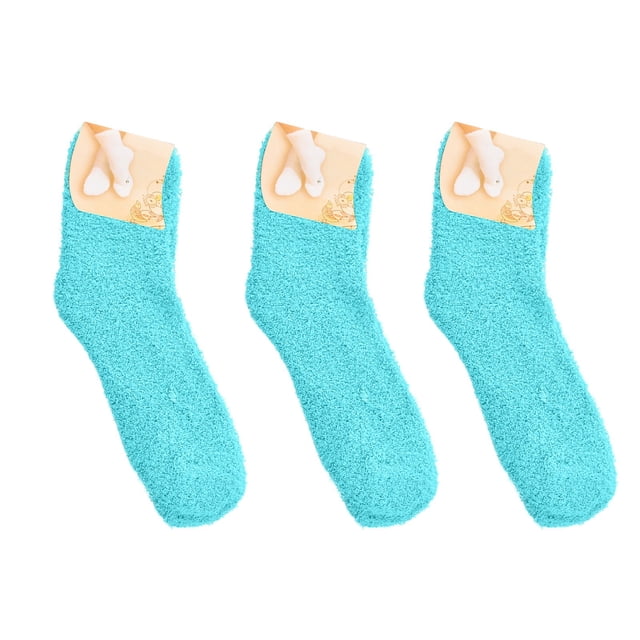 CHENMEI Fuzzy Socks for Women Fuzzy Cozy Slipper Socks Warm Soft Winter Plush Home Sleeping Socks