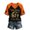 10-Multicolor, variant on Women's Halloween Witch Print V-Neck T-Shirt, Raglan Short Sleeve Casual Graphic Tee Top for Halloween Party Daily Wear 08-Earthy Yellow S