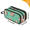 thumbnail image 4 of FORMRS Pencil Case with 3 Compartments Zipper Pouch, Elementary School Level and up, Green American Footballs, 4 of 8