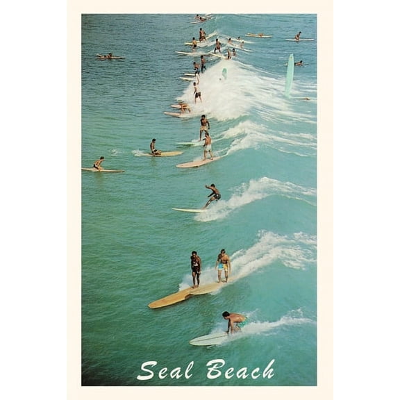 Pocket Sized - Found Image Press Journals: Vintage Journal Seal Beach Surfers (Paperback)