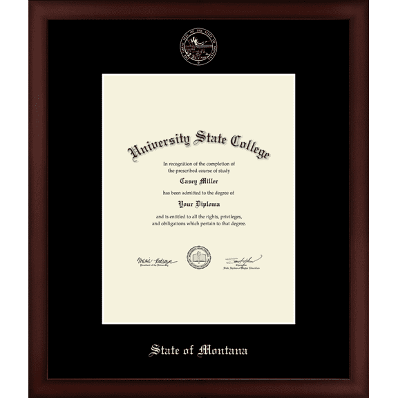 State of Montana Official State Seal Document Frame, Document Size 8.5" x 11"