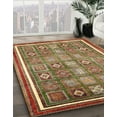 thumbnail image 2 of Ahgly Company Indoor Round Abstract Saffron Red Oriental Area Rugs, 6' Round, 2 of 6