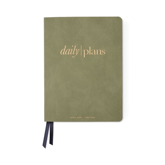 Think Ink 6" x 8" Sage Green 15-Month Daily Flex Planner with Gilded Edges