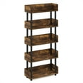 thumbnail image 2 of Furinno Turn-N-Tube 5-Tier Freestanding Multipurposes Display Rack, Amber Pine/Black, 2 of 6