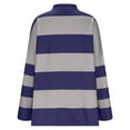thumbnail image 6 of EINCcm Oversized Womens Sweaters Fall 2024 Stripe Color Block Half Zip V Neck Sweater Long Sleeve Tops, 6 of 6