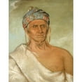 thumbnail image 2 of George Catlin 15x18 Black Ornate Wood Framed Double Matted Museum Art Print Titled - Lay-Law-She-Kaw, Goes Up the River, an Aged Chief (1830), 2 of 5