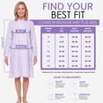 thumbnail image 7 of Casual Nights - Flannel Floral Long Sleeve Nightgowns for Women, Soft Lightweight Cotton & Lace Trim, Comfortable Lounging, Purple X-Large, 7 of 7