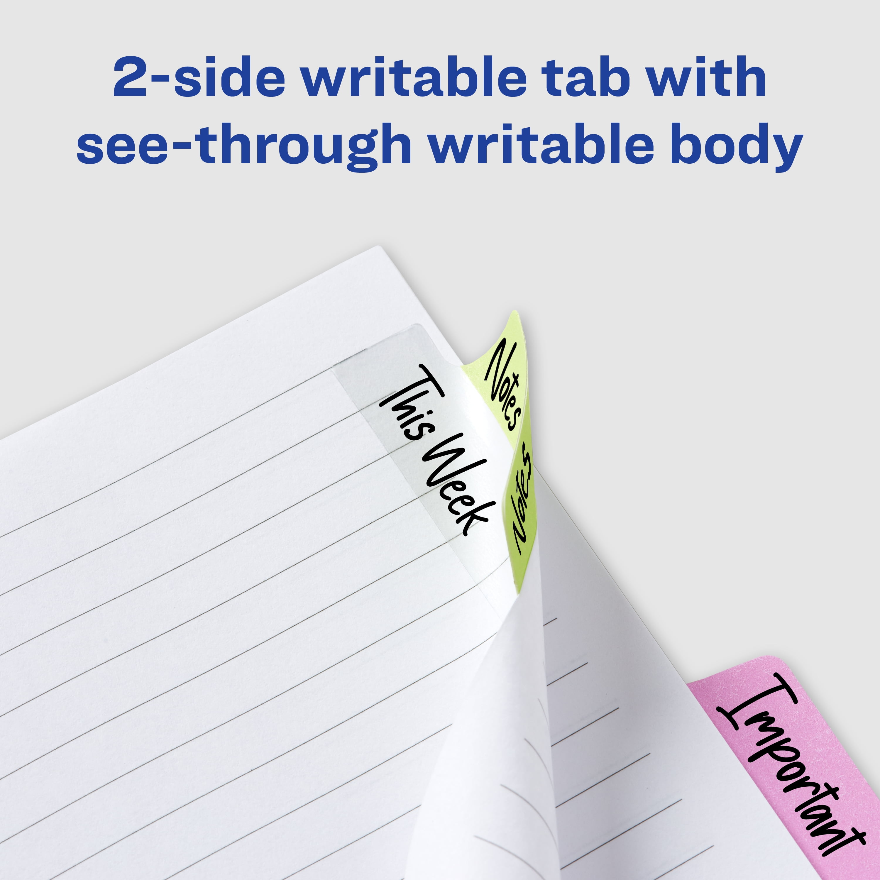 Avery Ultratabs, Margin Style, 2.5" x 1", Paper, Write-on Index Tabs, Pastel Colors, 24 Tabs