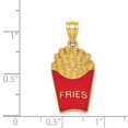 thumbnail image 2 of 13mm 14k Gold French Fries Charm With Enamel Pendant Necklace for Women, 2 of 2