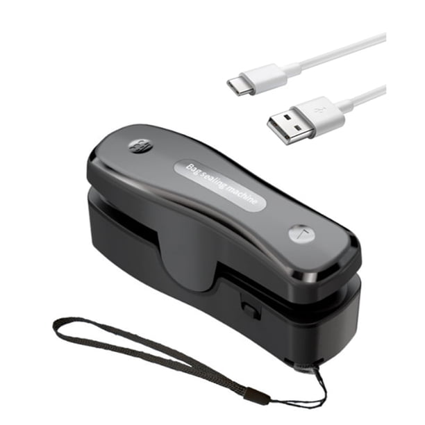 Mini sellador de bolsas con cortador, sellador de bolsas de chips 2 en 1 recargable, máquina selladora portátil, dispositivo de cocina