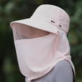 thumbnail image 2 of Btomtd Outdoor Sun Hat with Face & Neck Flap, UPF 50+ Wide Brim Breathable Fishing Hat for Hiking Travel Beach Cycling, Pink, 2 of 6