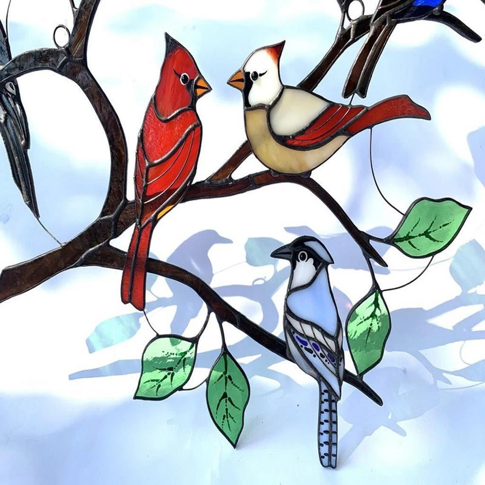 BUTTERFLY- Acrylic Window Hangings, Acrylic Window Panels, Gorgeous Birds With Chain - Art