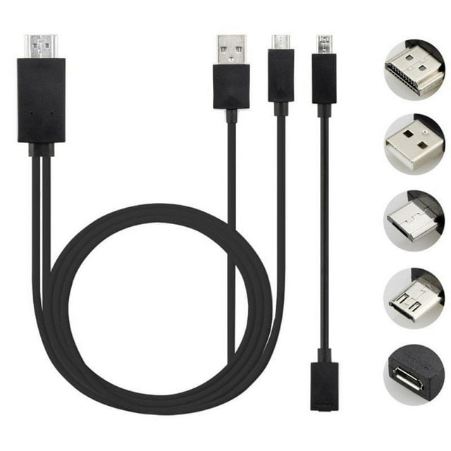 MesaSe Câble MHL MicroUSB A Hd-Mi 1080P Hd Tv Para Adaptador 5Pin 11Pin