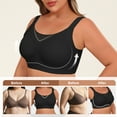 thumbnail image 4 of Qylux Women's Lace Plus Size Wireless Bra - Breathable No Underwire Full Coverage Bra,Everyday Comfort Bra,Black,XL, 4 of 10