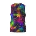 thumbnail image 3 of Easygdp Bright Universe Men's Mesh Basketball Jersey Quick Drying Sleeveless Shirts Fitted Muscle Tank Tops Sport Round Neck T-Shirt - Medium, 3 of 9