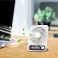 thumbnail image 3 of Wmhnj Ventilador de viaje porttil recargable con pantalla digital, 3000 mAh durante 15 horas, ventilador de escritorio USB ajustable de 3 velocidades, diseño delgado de tarjeta de 32 mm para, 3 of 7