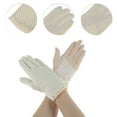 thumbnail image 2 of Unique Bargains 1 Pair Sunblock Mittens Sun Block Driving Gloves for Women Beige, 2 of 5