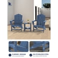 thumbnail image 5 of KINGYES HDPE Adirondack Chair Set of 2, All-Weather Outdoor Fire Pit Chairs for Patio Deck Lawn, Navy, 5 of 8