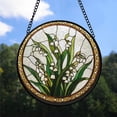 thumbnail image 2 of Premium Christmas Gift - White Green Lily Flower Plant Christmas Stained Glass Hanging Ornament - Bright Holiday Tree Decoration & Secret Santa Gift for Family & Friends, 2 of 3