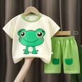 thumbnail image 6 of Girls Summer Shorts Set 2 Piece Cotton Clothes Outfits Cute Short Sleeve T-shirt & Shorts Sets Green 2 6-9Months, 6 of 6