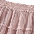 thumbnail image 6 of Mrat Cargo Skirts Women's Classic High Waist Double-Layered Skirt Elastic Waist Midi Skirt Pleated Skirts S-58 Pink-A One Size, 6 of 9