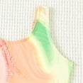 thumbnail image 6 of DAETIROS Kids Swimsuit One Piece Yellow Tie Dye with Glitter for Girls, Bathing Suit Age 8-14, Side Cutout Quick Dry for Beach Pool,Size 11-12T, 6 of 9