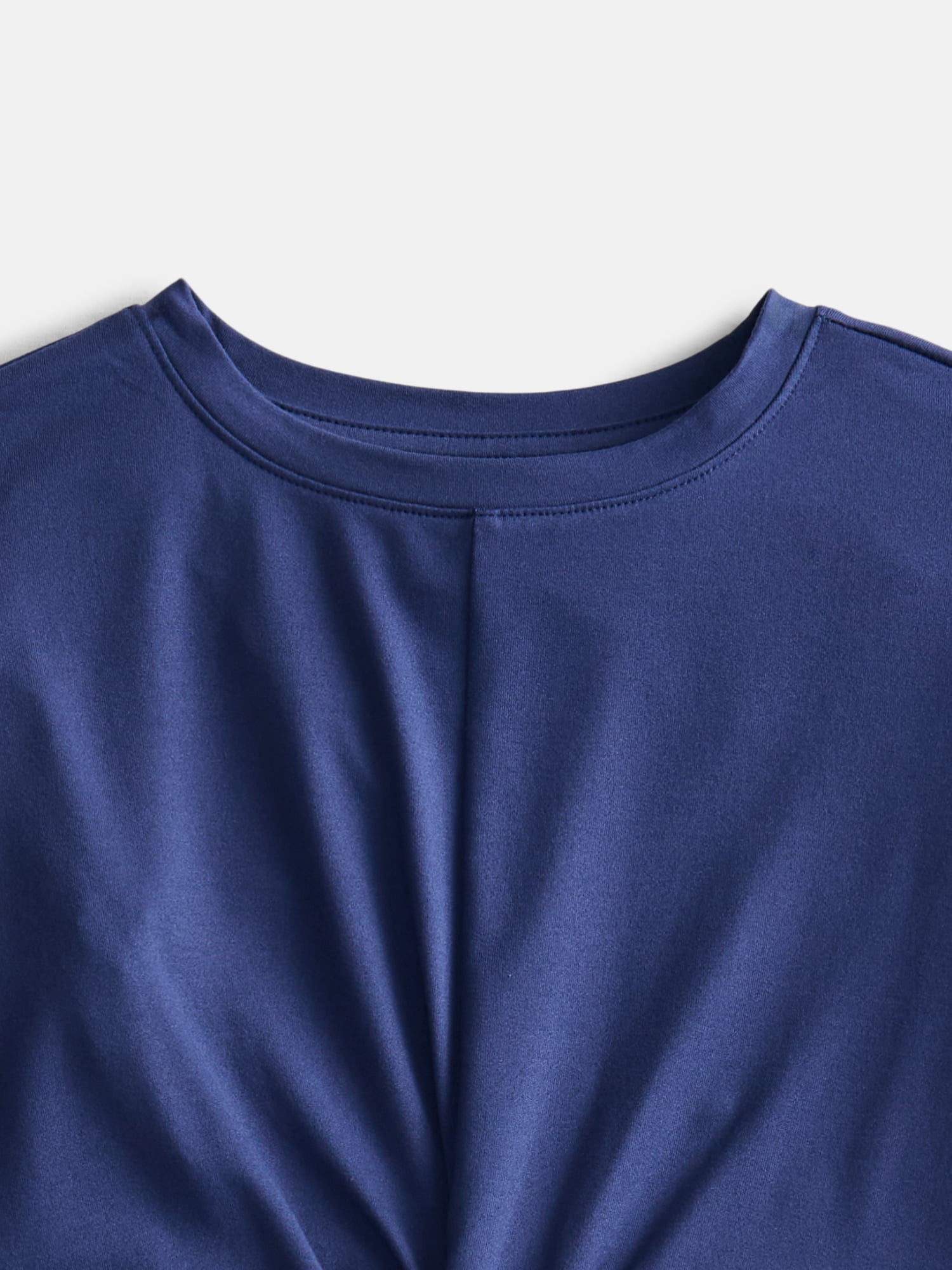 Athletic Works Girls Twist Front Active Tee with Short Sleeves, Sizes 4-18 & Plus