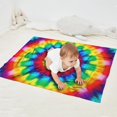 thumbnail image 2 of Rainbow Tie Dye Circular Pattern Blanket,Comfortable Soft Flannel Throw Blanket,All Season,Warm Lightweight Blankets for Sofa Bed Couch Living Room Chair,30"x40", 2 of 4
